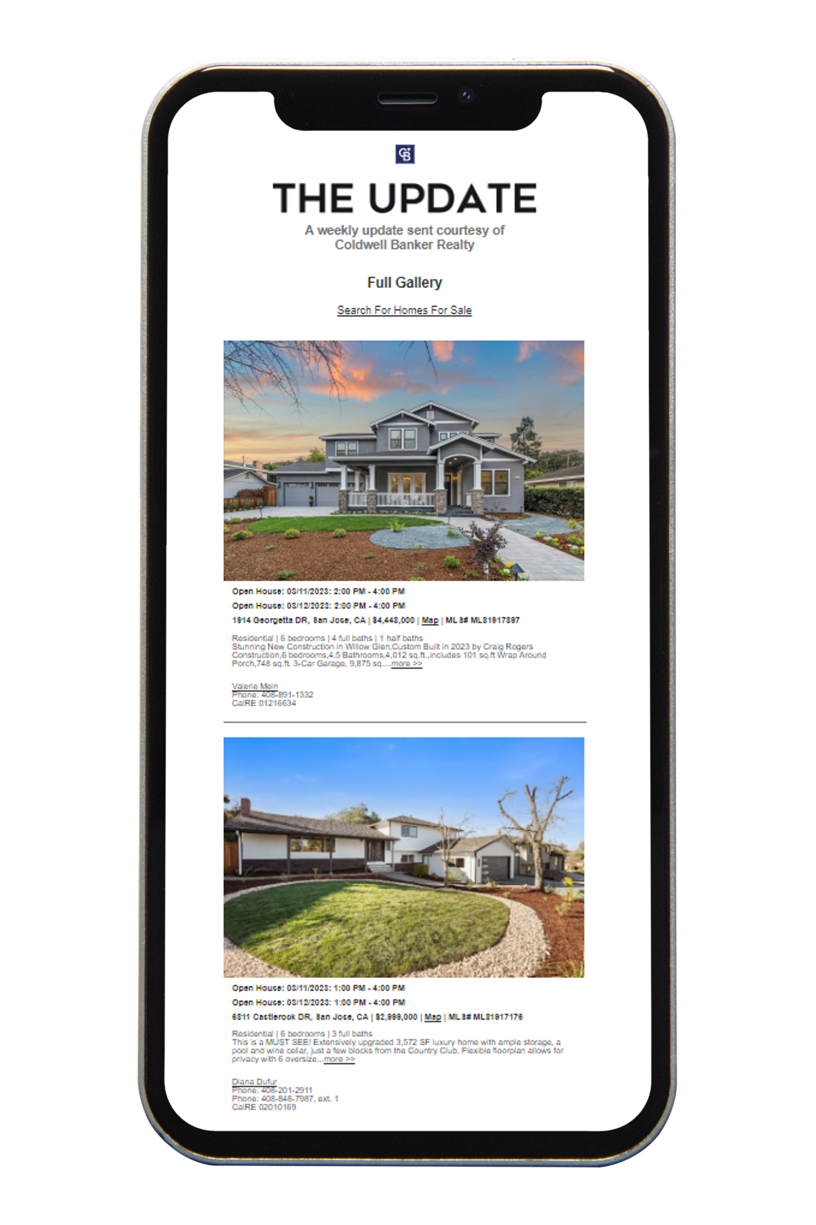 email update for realtors
